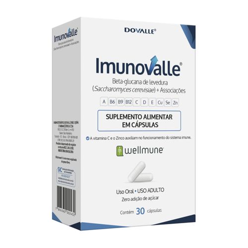 Imunovalle – 30 Cápsulas | Beta-glucana 100 % Natural + 10 Vitaminas e Minerais Imunovalle – 30 Cápsulas | Beta-glucana 100 % Natural + 10 Vitaminas e Minerais